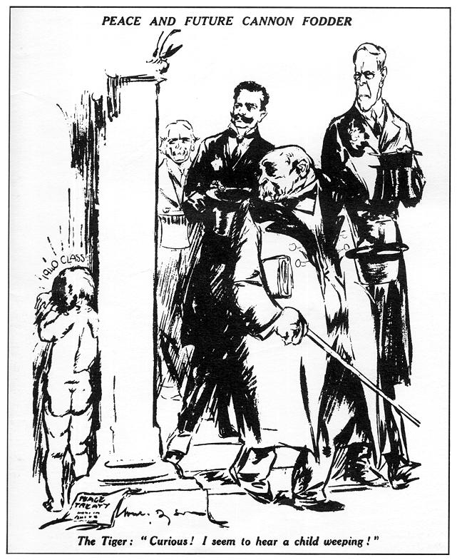 treaty of versailles cartoon. delegate at Versailles,