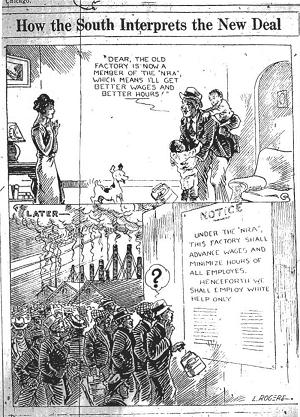 This cartoon shows New Deal