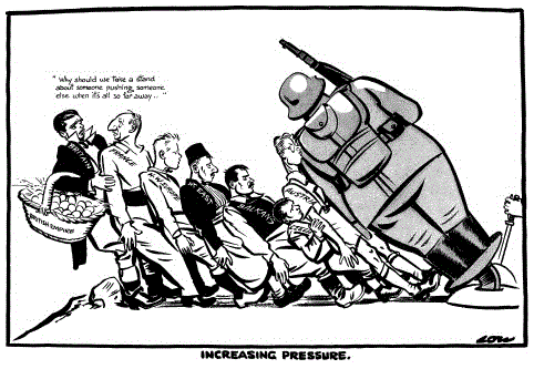 Karikatur appeasement politik Peristiwa Politik